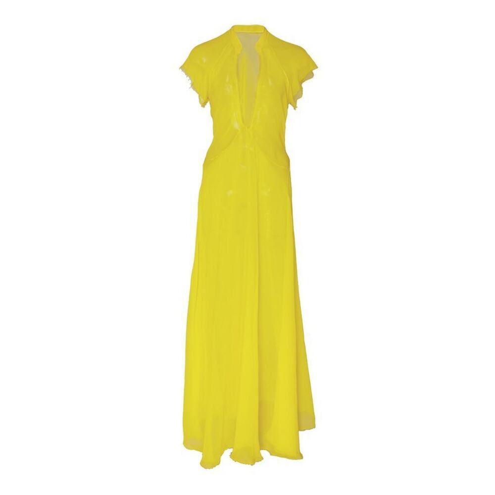 Dannijo Limon Chiffon Dress - S Limon